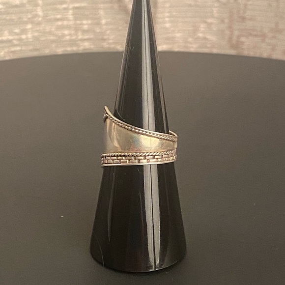 Sterling Silver Vintage Boho Spoon Ring 7 Stamped - Picture 6 of 12